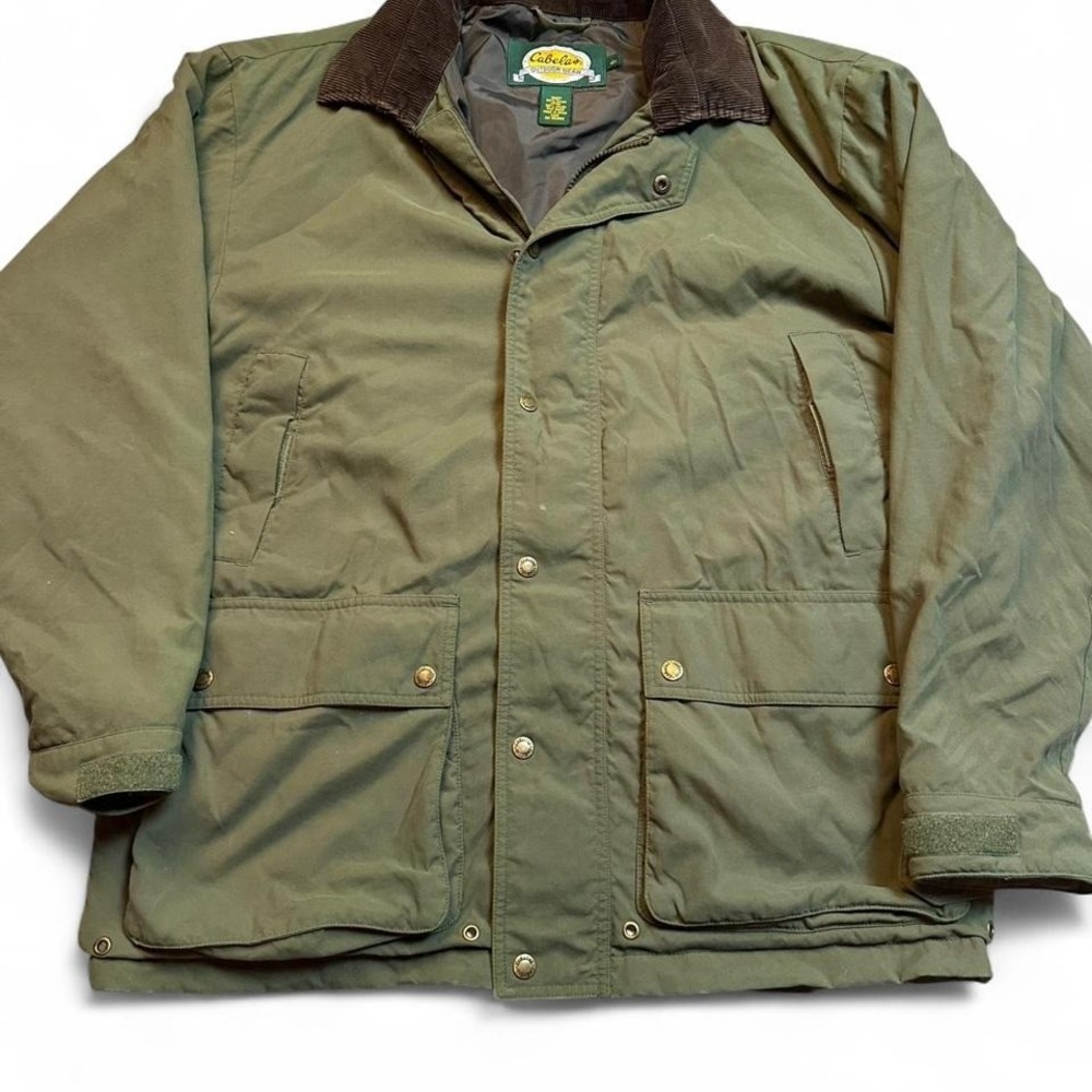 Cabela's outdoor corduroy collar goretex parka jacket size‎ large